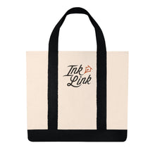Load image into Gallery viewer, Ink Link Embroidered Canvas Shopping Tote
